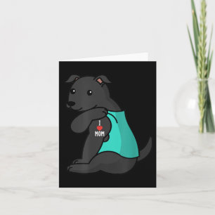 Cartão Eu Amo Mamãe Tatuagem Negra Cão Mãe