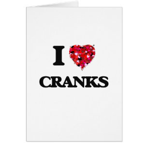 Cartão Eu amo manivelas