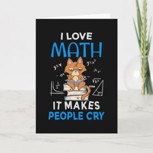 Cartão Eu Amo Matemática Faz as Pessoas Chorarem
