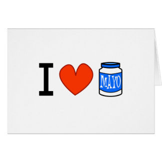 Cartão Eu amo Mayo!