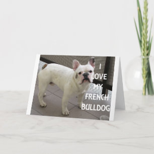Cartão Eu Amo Meu Buldogue Francês