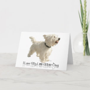Cartão Eu Amo Meu Cachorrinho Branco - Westie