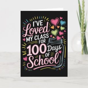 Cartão Eu Amo Meu Cl Há 100 Dias De Escola Valentines