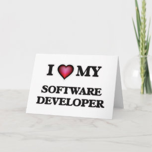 Cartão Eu amo meu desenvolvedor de software
