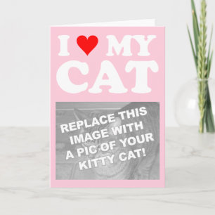 Cartão Eu Amo Meu Gato