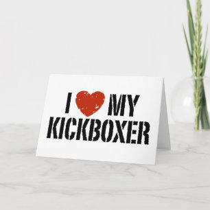 Cartão Eu amo meu Kickboxer
