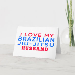 Cartão Eu amo meu marido brasileiro de Jiu-Jitsu