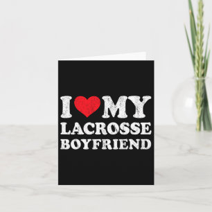 Cartão Eu Amo Meu Namorado De Lacrosse, Namorada Engraçad