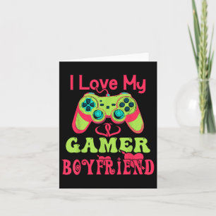 Cartão Eu Amo Meu Namorado Gamer Coração Bf Video Games,