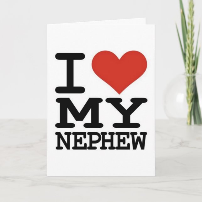 CARTÃO ****EU AMO MEU NEPHEW**** ANIVERSÁRIO (Frente)