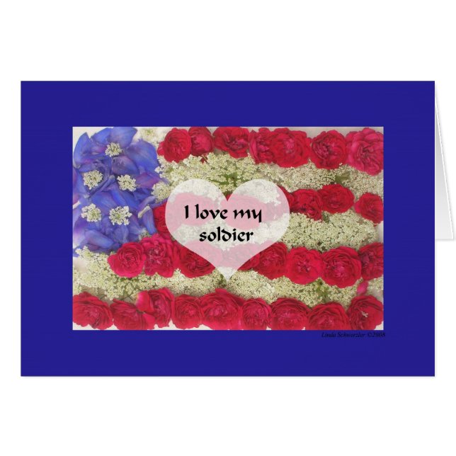 Cartão Eu Amo Meu Soldado (Frente Horizontal)