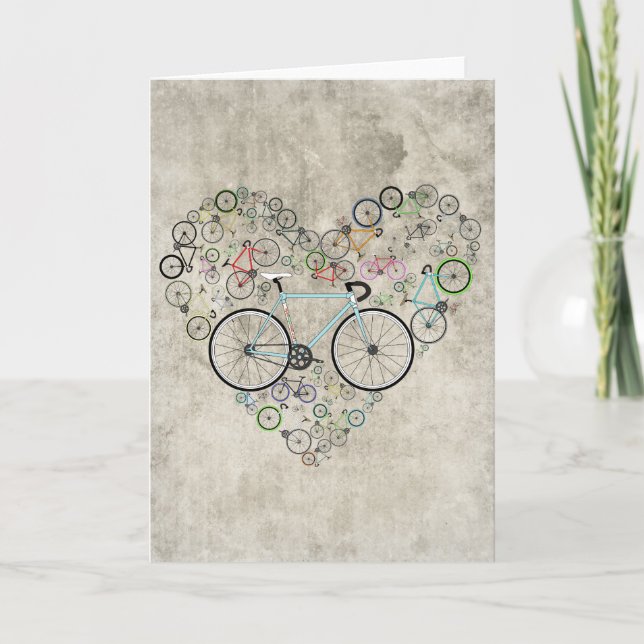 Cartão Eu Amo Minha Bicicleta (Frente)