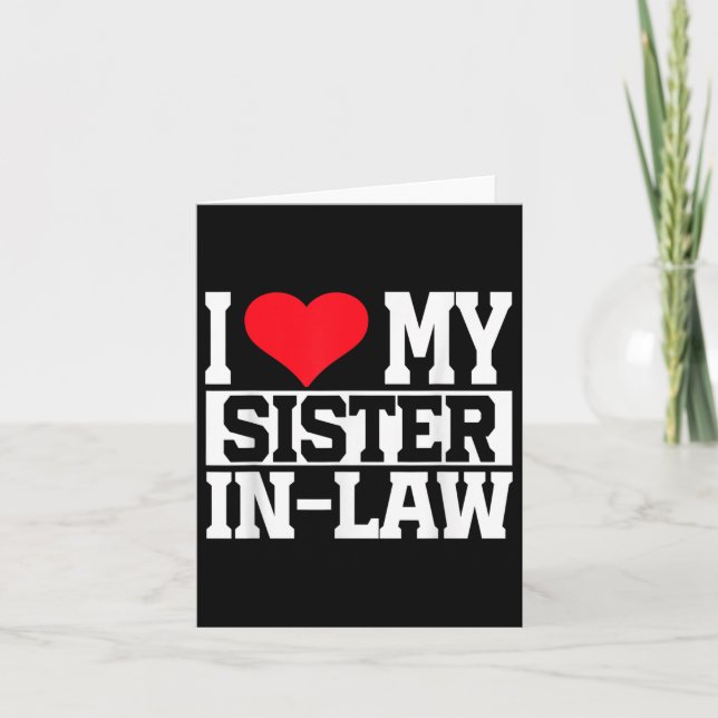 Cartão Eu amo minha cunhada (Frente)