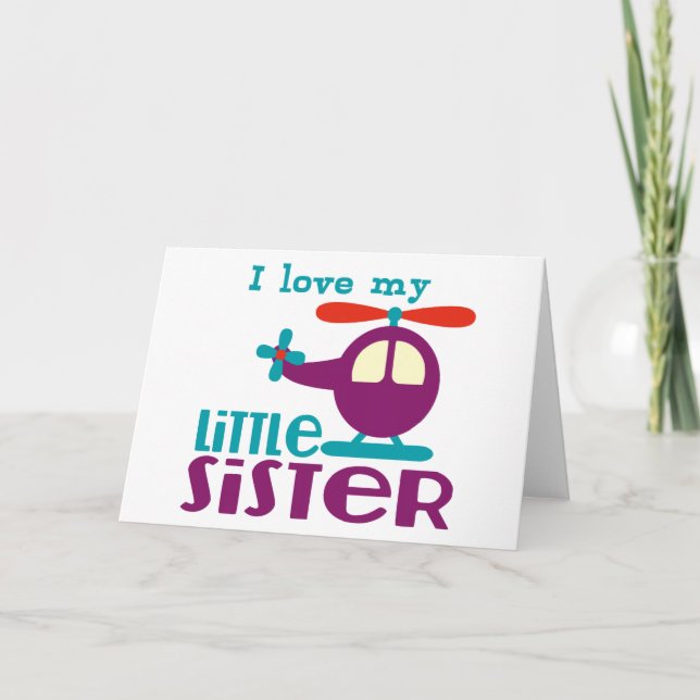 Cartão Eu amo minha irmãzinha (Frente)