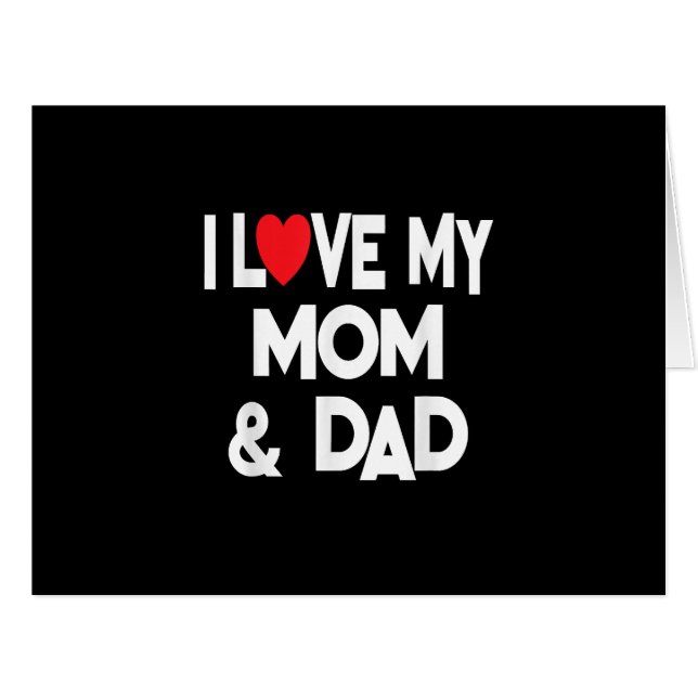 Cartão Eu Amo Minha Mãe E Pai - Celebrar Fath Familiar (Frente horizontal)