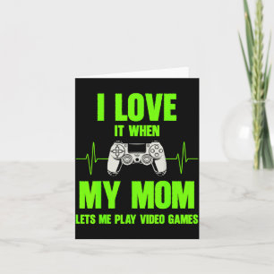 Cartão Eu Amo Minha Mãe Gamer Jogos Adolescentes Video Ga