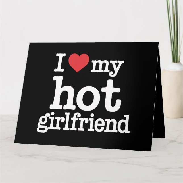 Cartão Eu Amo Minha Namorada Sensual Presente do Dia dos  (Frente)