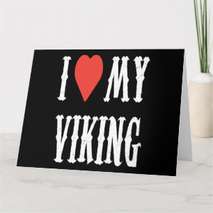 Cartão Eu Amo Minha Roupa Viking Presente do Dia dos Namo