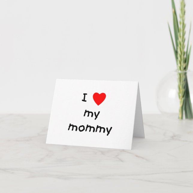 Cartão Eu amo minhas mamães (Frente)