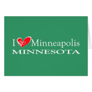 Cartão Eu Amo Minneapolis Minnesota