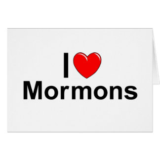 Cartão Eu amo Mormons (do coração)