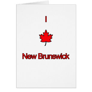 Cartão Eu Amo New Brunswick