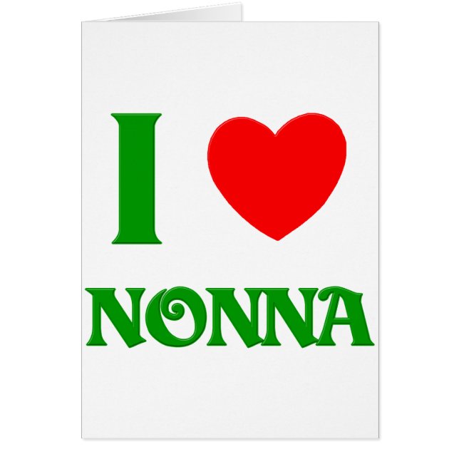 Cartão Eu amo Nonna (Frente)