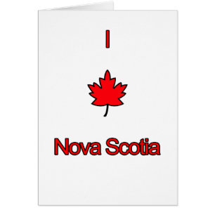 Cartão Eu amo Nova Escócia
