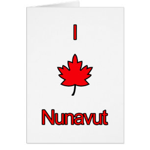 Cartão Eu amo Nunavut