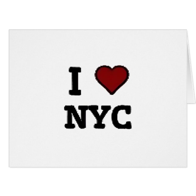 Cartão Eu Amo NYC coração (Frente horizontal)