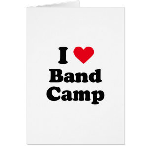 Cartão Eu amo o acampamento da banda