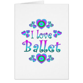 Cartão Eu amo o balé
