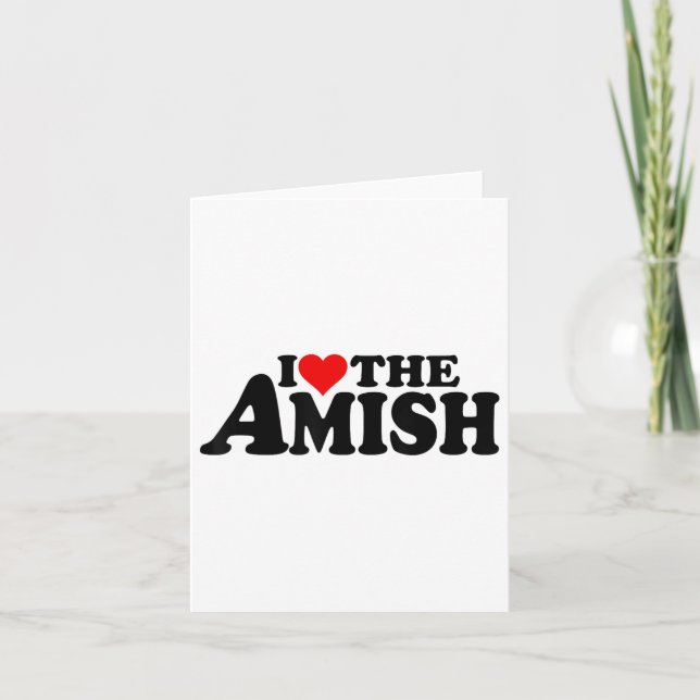 Cartão Eu Amo o Coração Amish _1  (Frente)