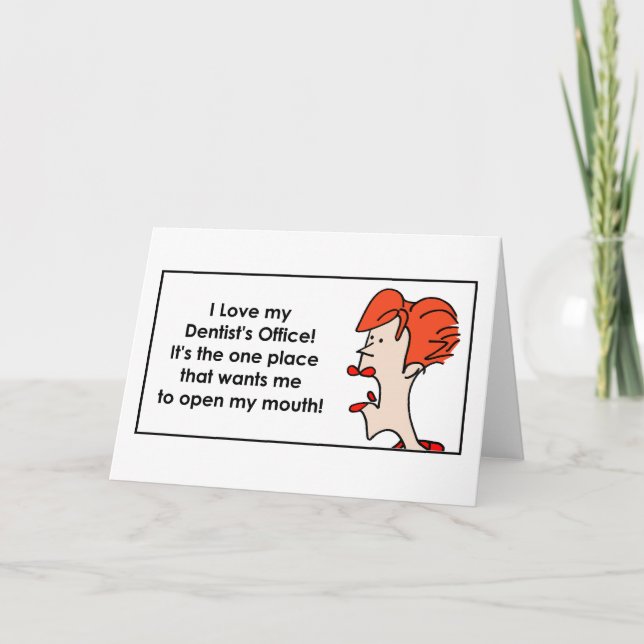 Cartão Eu amo o escritório DakotaJoan.com do meu dentista (Frente)