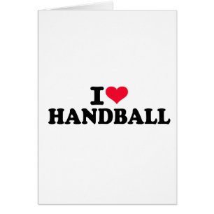 Cartão Eu amo o handball