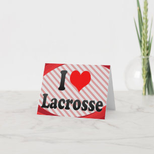 Cartão Eu amo o Lacrosse
