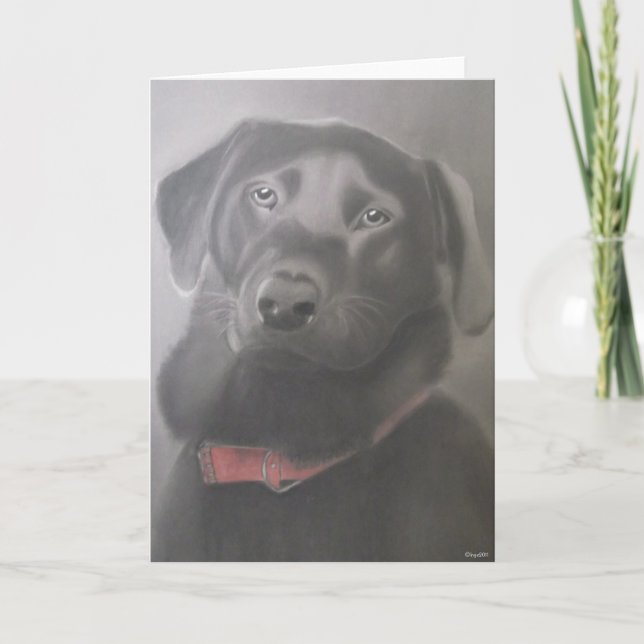 Cartão Eu amo o meu Labrador (Frente)