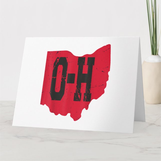 Cartão Eu Amo O Meu Script Home De Ohio, Ohio Buckeye Sta (Frente)