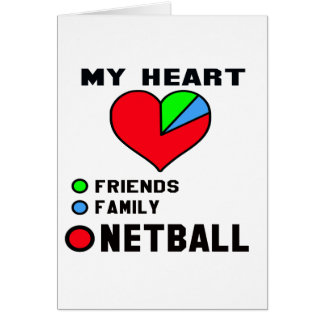 Cartão Eu amo o Netball.