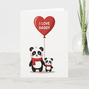 Cartão Eu Amo o Papai Panda