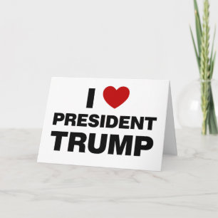 Cartão Eu Amo o Presidente Trump Heart