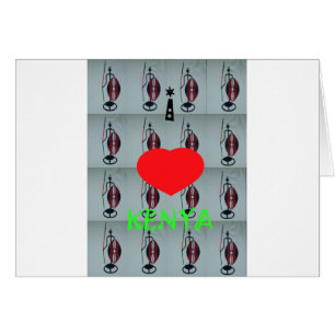 Cartão Eu amo o Quênia