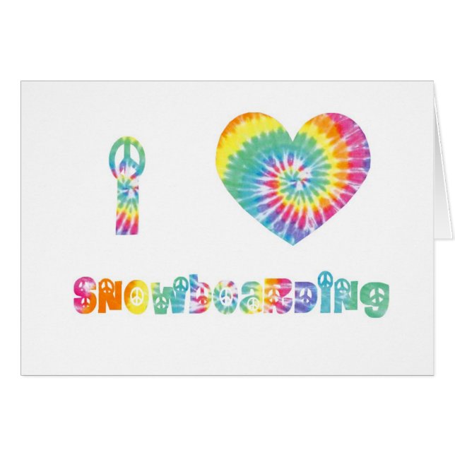 Cartão Eu amo o snowboarding. (Frente Horizontal)