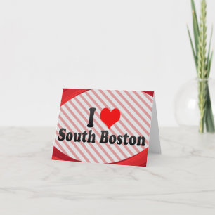Cartão Eu amo o sul de Boston, Estados Unidos