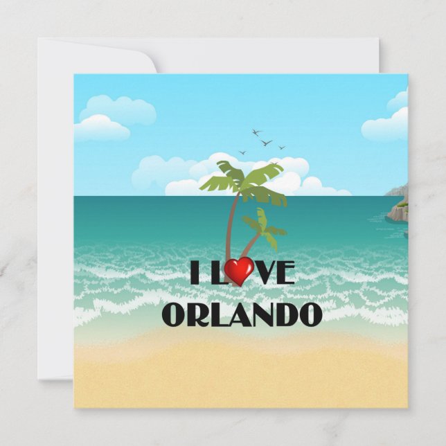 Cartão Eu Amo Orlando, Flórida (Frente)