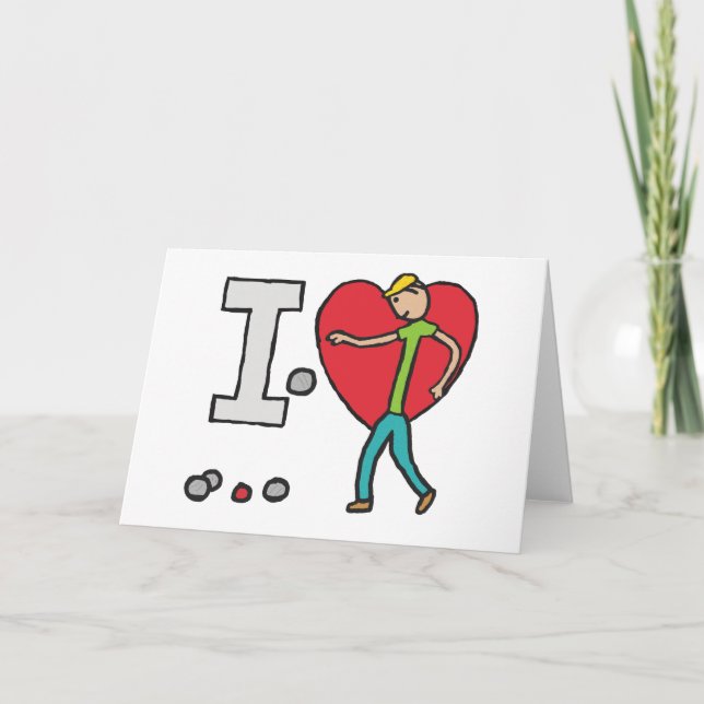 Cartão Eu Amo Petanque (Frente)