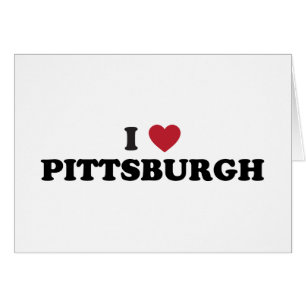 Cartão Eu amo Pittsburgh Pensilvânia