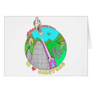 Cartão EU AMO Portas copos