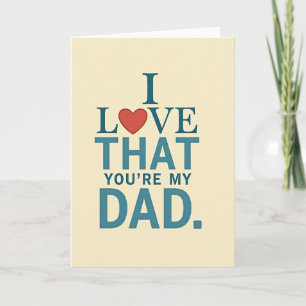 Cartão Eu Amo Que Você É Meu Papai Carta