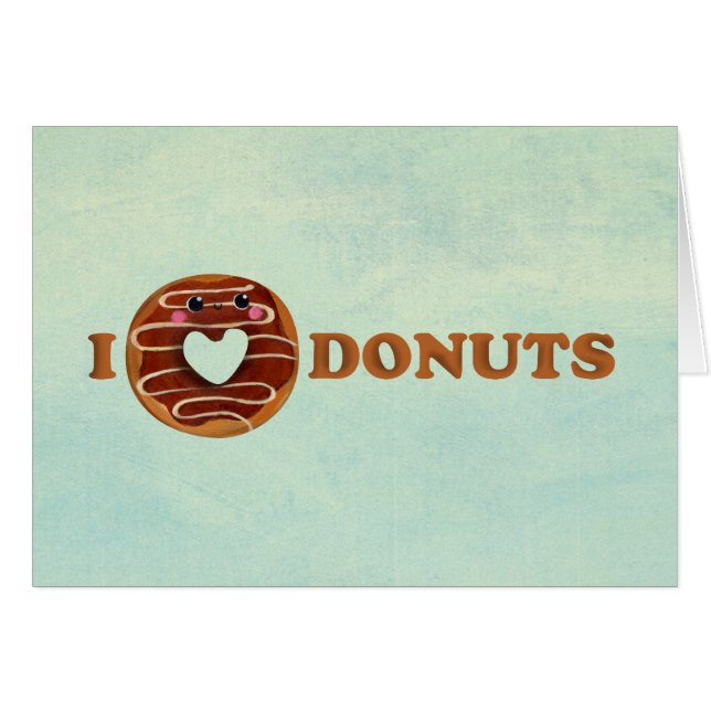 Cartão Eu amo rosquinhas (Frente Horizontal)